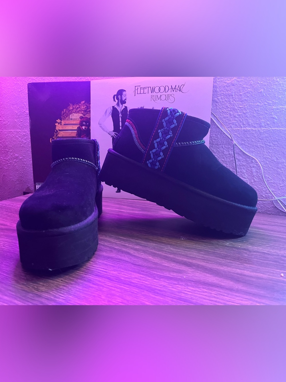 Black platform Uggs